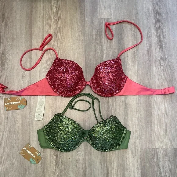 Bikini Top Calzedonia Neon Bikini Calzedonia Swim Nwt Calzedonia